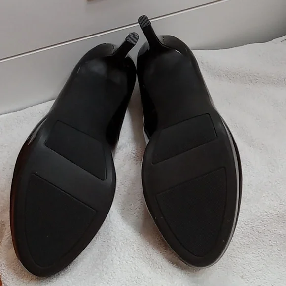 *New W/box* LC Lauren Conrad Black Patent Leather Pumps Heels Size 8.5 - Picture 4 of 8